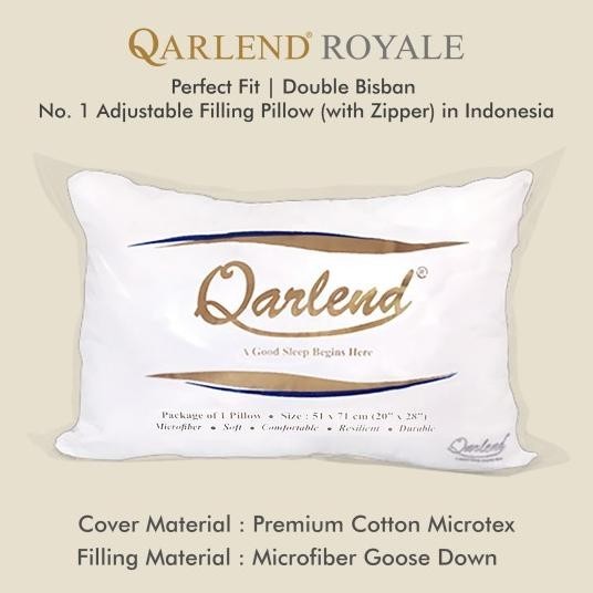 Bantal Hotel Empuk Crofiber Bulu Angsa Sintetis - Qarlend Royale