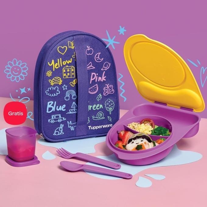 Tupperware Kiddos Lunch Box Free Bag 1Set