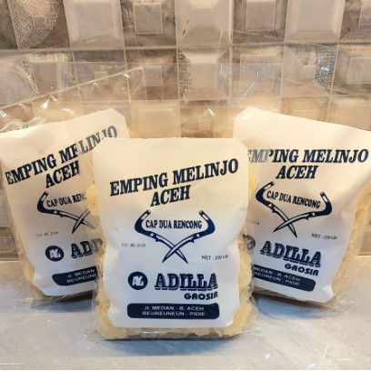 

PRODUK TERBATAS Emping Aceh Kualitas Super Emping Grade A Super Tipis Melinjo 250 gr