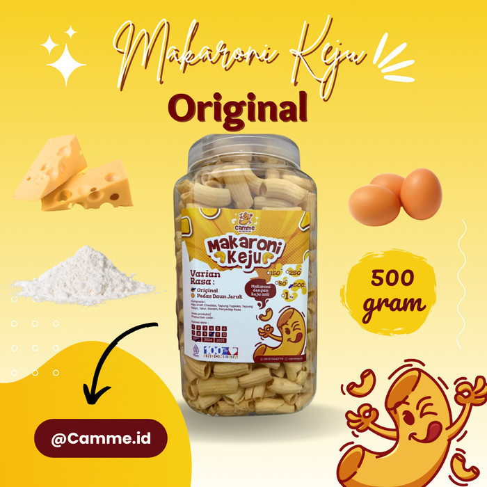 

CUCI GUDANG Makaroni Keju Original 500gr Camme Gluten Free Keju Kraft Cheddar