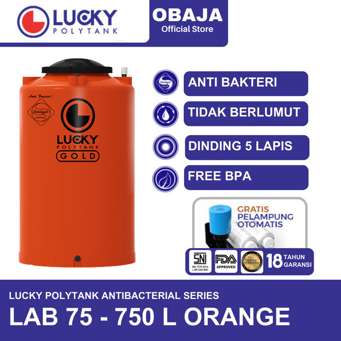 Lucky Polytank Toren / Tandon Air LAB 75 Lucky Polytank Orange