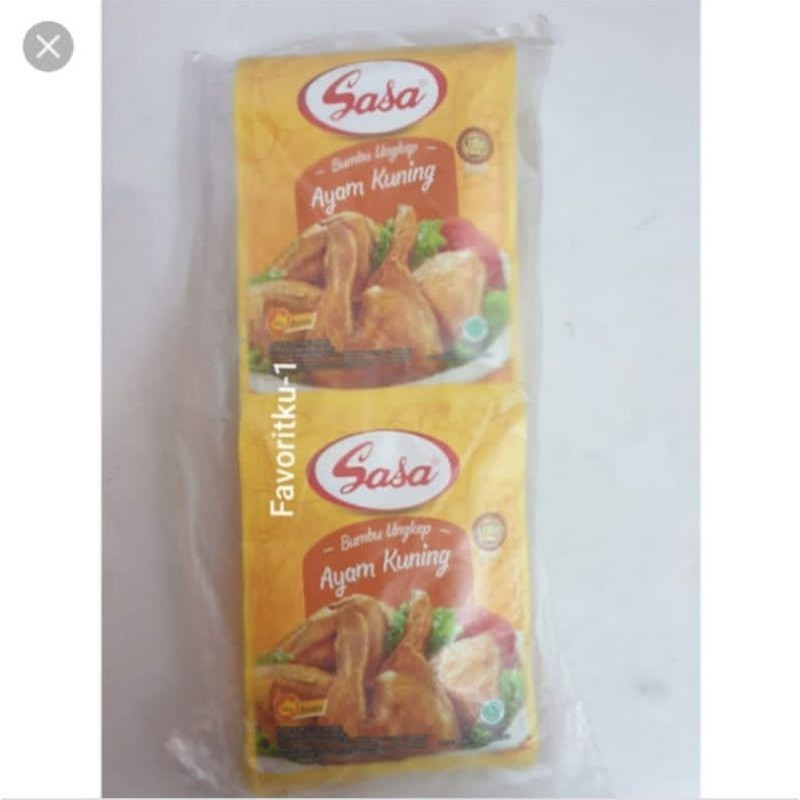 

Sasa Bumbu Ungkep Ayam Kuning 25Gr Per gantung (10Pcs)