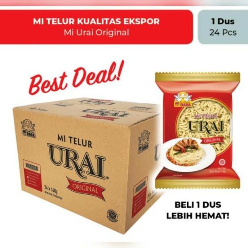 

Mie urai (dus)burung dara ori140g x 24pcs