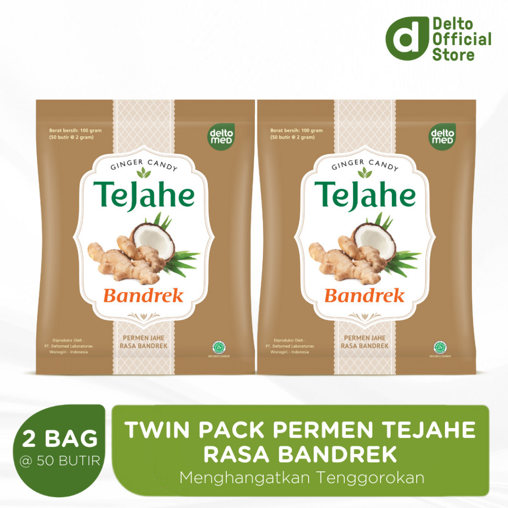 

Twin Pack Permen Tejahe Rasa Bandrek B50 Hangatkan Tenggorokan