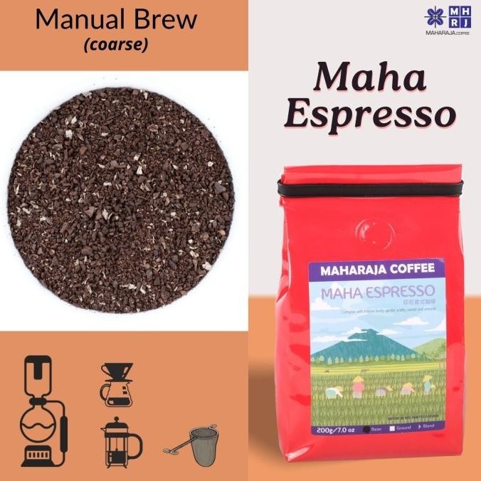 

Kopi Espresso Blend 200G Bubuk Maharaja Coffee