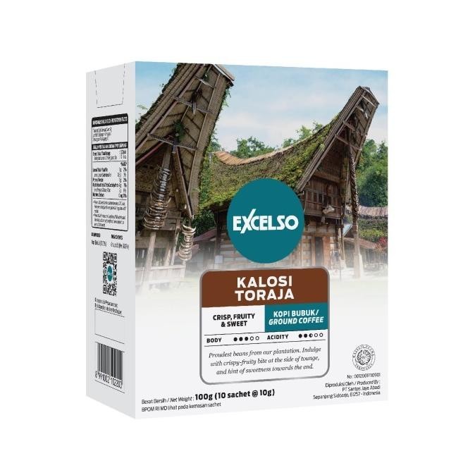 

Excelso Kopi Single Serving Kalosi Toraja Pack Of 3 Folding Box