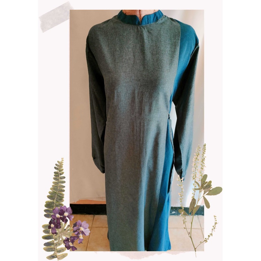 gamis katun madina polos gamis dewasa