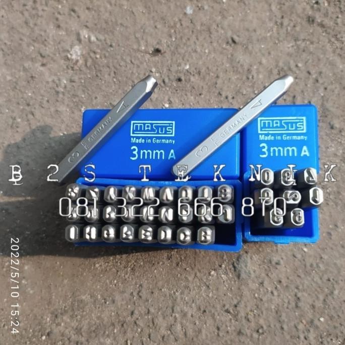 

Ready (Siap Kirim) Ketok Huruf Dan Angka Ukuran 3Mm Merk Masus Stamp Punch Set