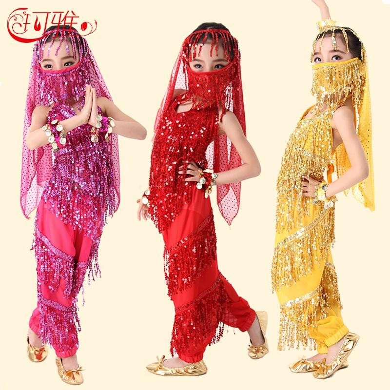 Children's Indian Dance Costume Children's Belly Dance National Costume Girls Dancing Suit
