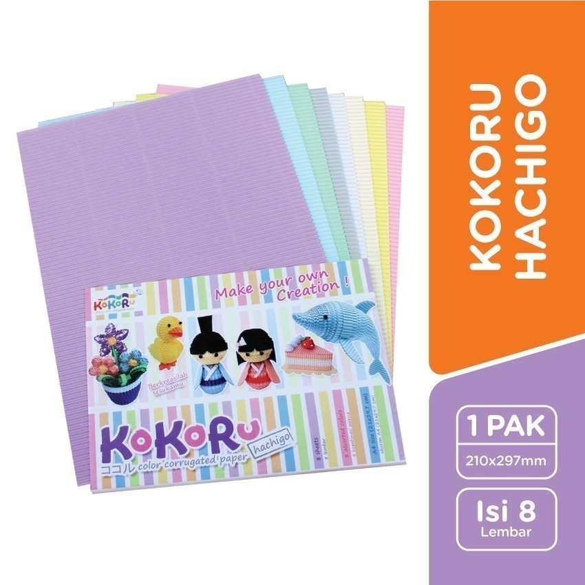 

[The Stationery Shack] Kokoru Kertas Bergelombang Hachigo A4 - KKR HACHIGO A4