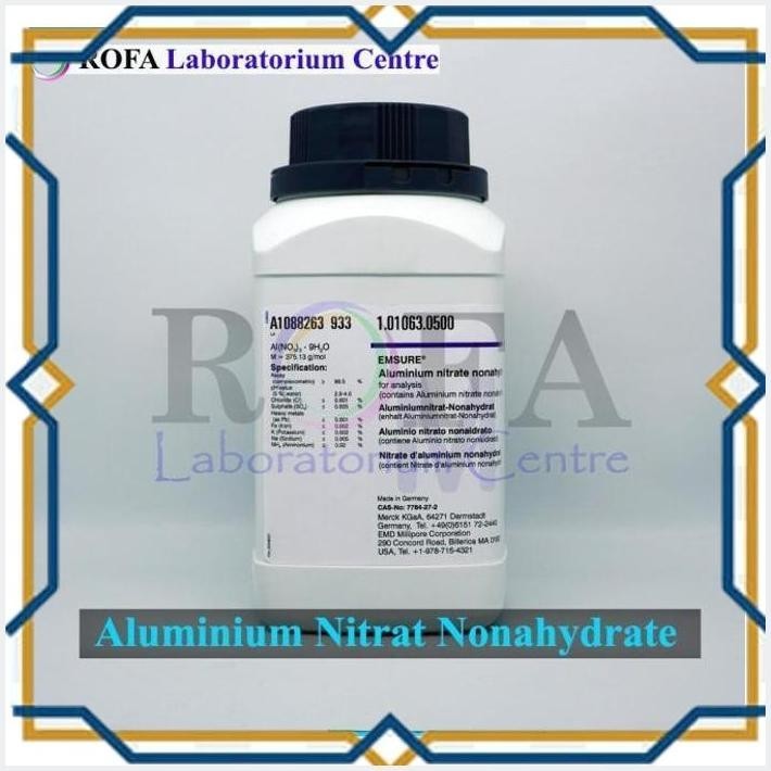 

[ROF] ALUMINIUM NITRATE NONAHYDRATE / ALUMINIUM NITRAT / AL(NO3)3 500 GRAM