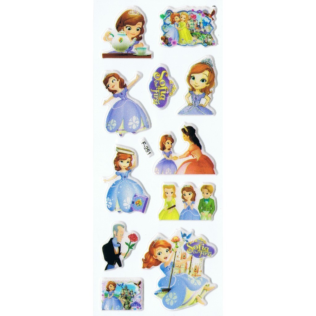 

SK113 - Sticker Tempel Tempelan Hiasan Hias Reward Anak Embos Princess Sofia