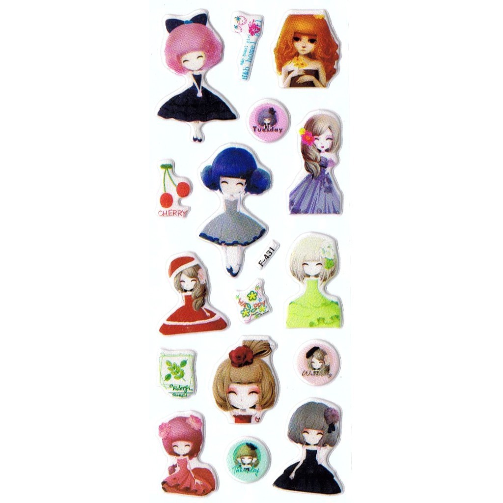 

SK464 Sticker Stiker Penghargaan Motivasi Anak Foam Emboss Flower Girl