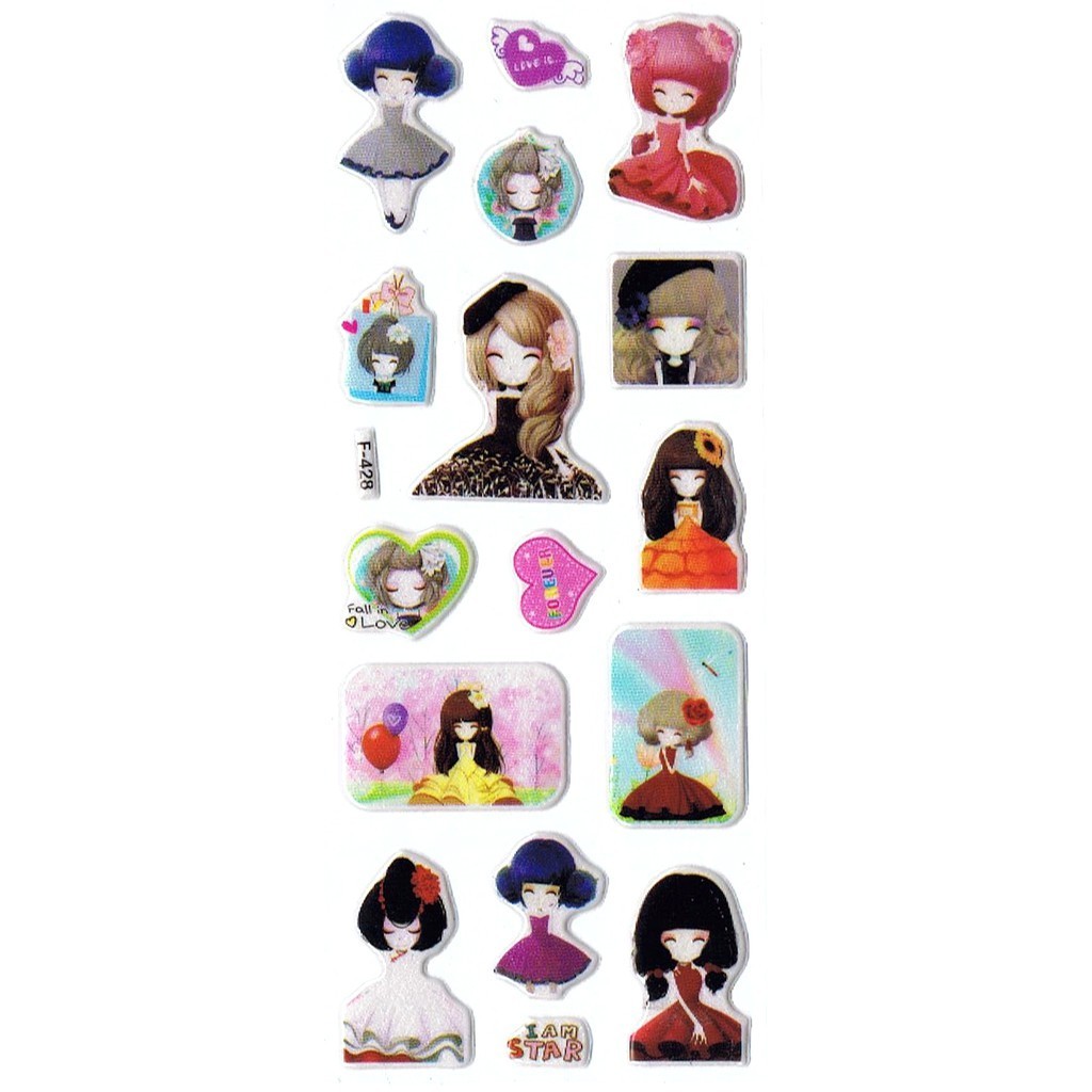 

SK465 Sticker Stiker Penghargaan Motivasi Anak Foam Emboss Flower Girl