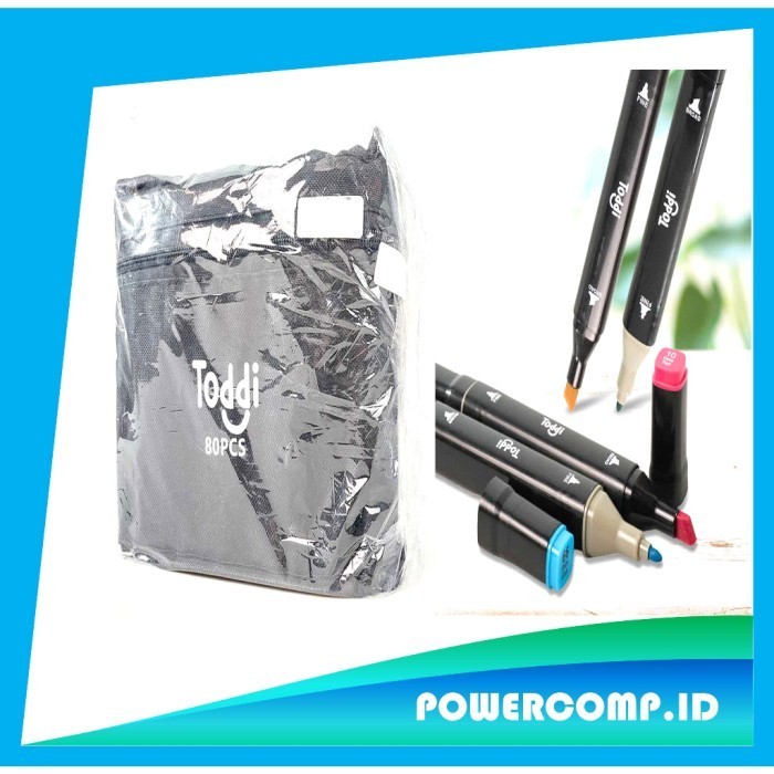 

Sarila Toddi Hl270 Spidol Dual Side Fine Art Marker 80 Color - Toddi Set