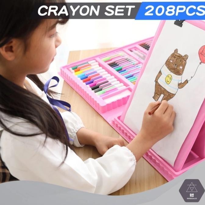 

Crayon Anak Set Isi 208 Pcs Pensil Warna Alat Lukis Mewarnai Lengkap LAJ