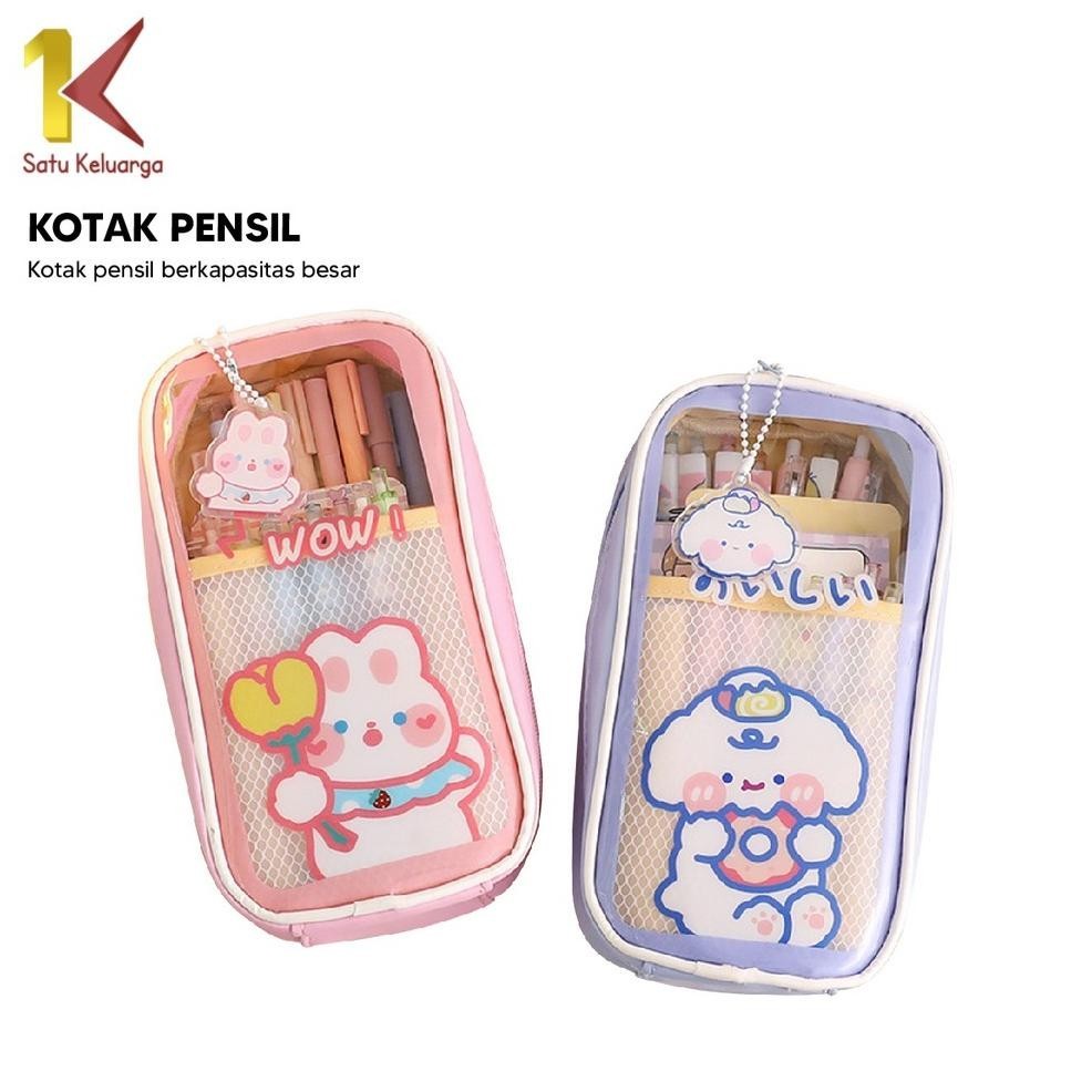 

Ter-98 Satu Keluarga Tempat Pensil Anak Transparan Motif Kartun A61 Tempat Alat Tulis Perlengkapan Sekolah / Pencil Case Multifungsi Ala KoreaPouchSerbaguna BisaCod