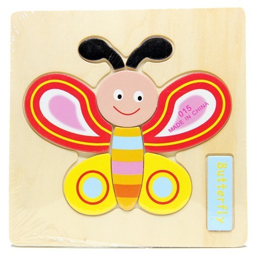 PK167 Mainan Edukatif Edukasi Pembelajaran Anak - Puzzle Kayu 3D Kupu