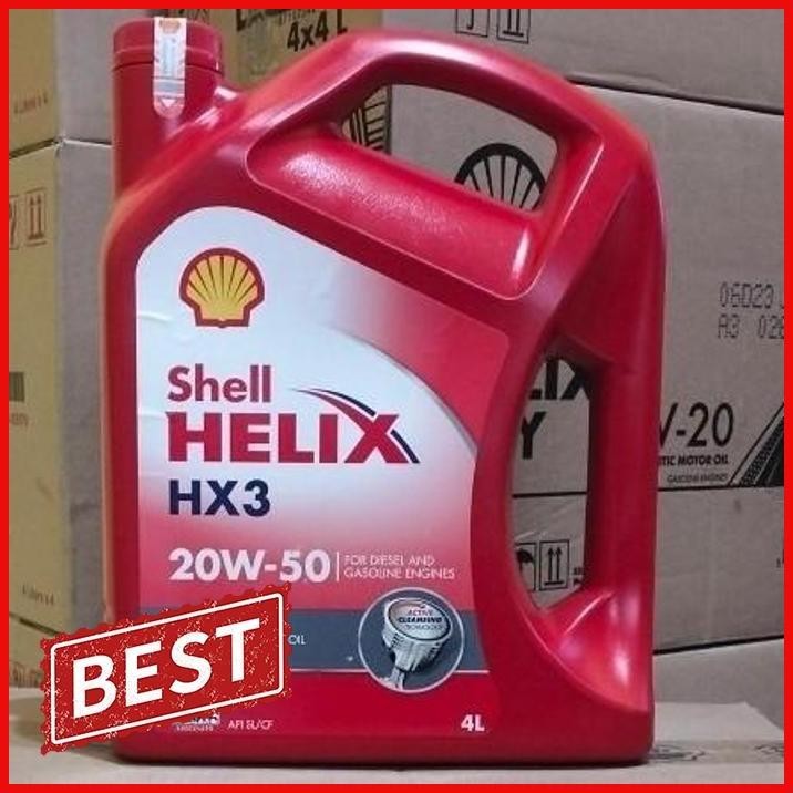 [VRM] OLI MESIN SHELL HELIX HX3 20W-50 4 LITER- OLI MOBIL BENSIN DIESEL