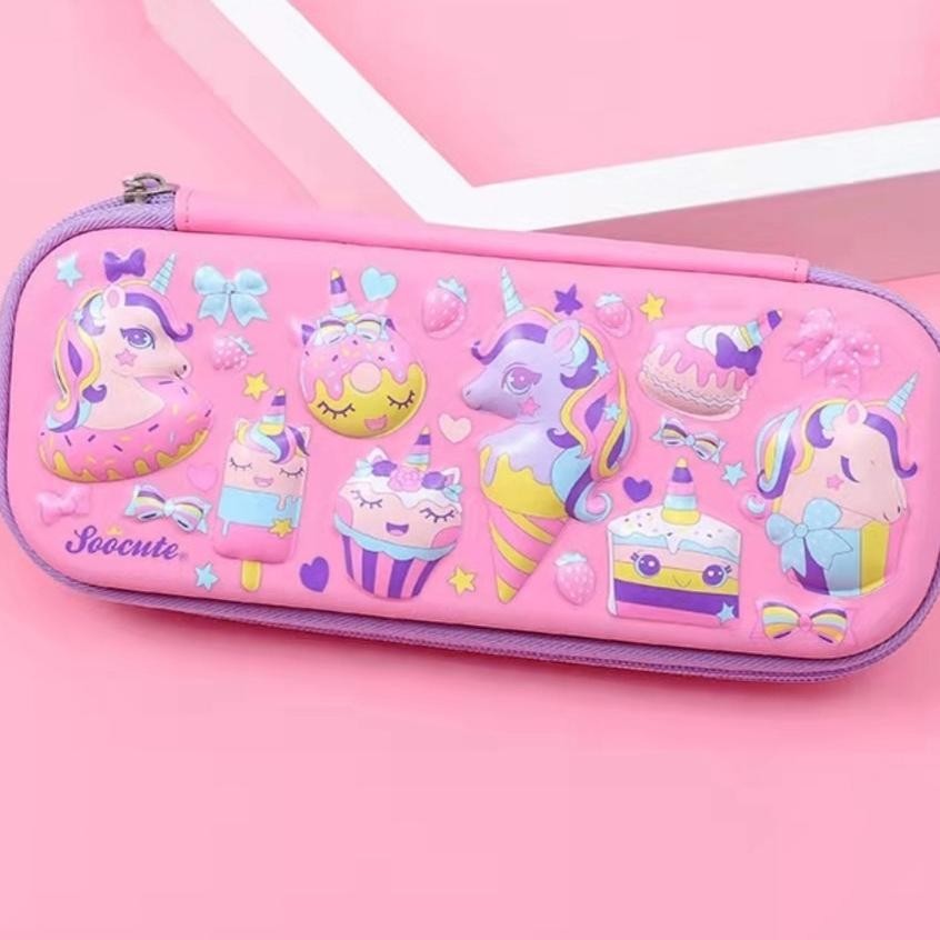 

8.8 Kotak Pensil 3D Timbul Unicorn Motif Timbul Tempat Pensil Pencil Case Kado Ultah Anak Hadiah Ulang Tahun Anak Perempuan Kotak Pensil Rabbit 8.8