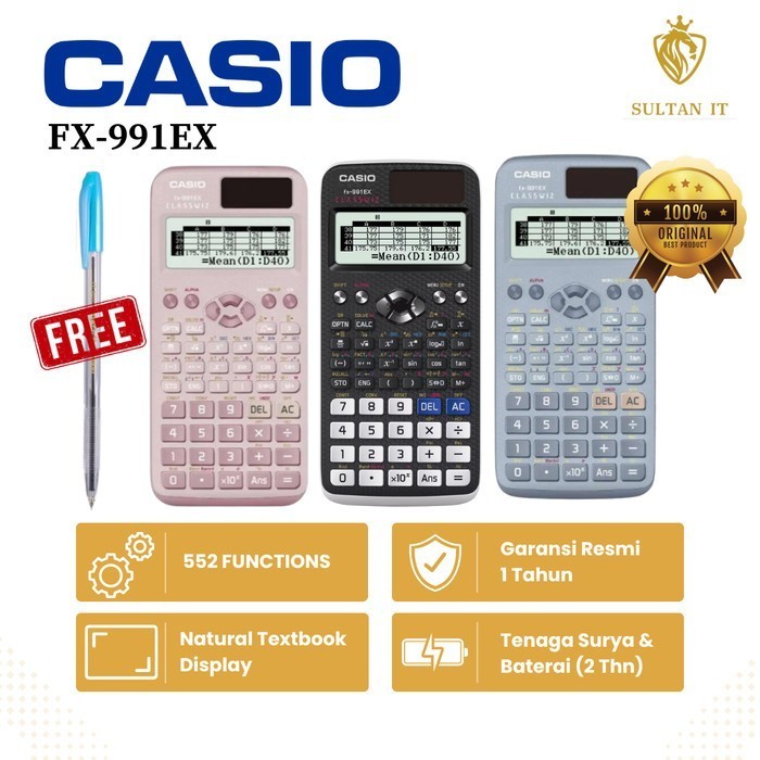 

Kalkulator Scientific Casio FX 991EX Kalkulator Ilmiah Original