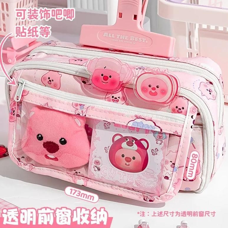 

TERLARIS!! Tempat alat tulis kotak pensil aesthetic Tas PenaTempat Pencil Tas Pensil kapasitas besar Hemat