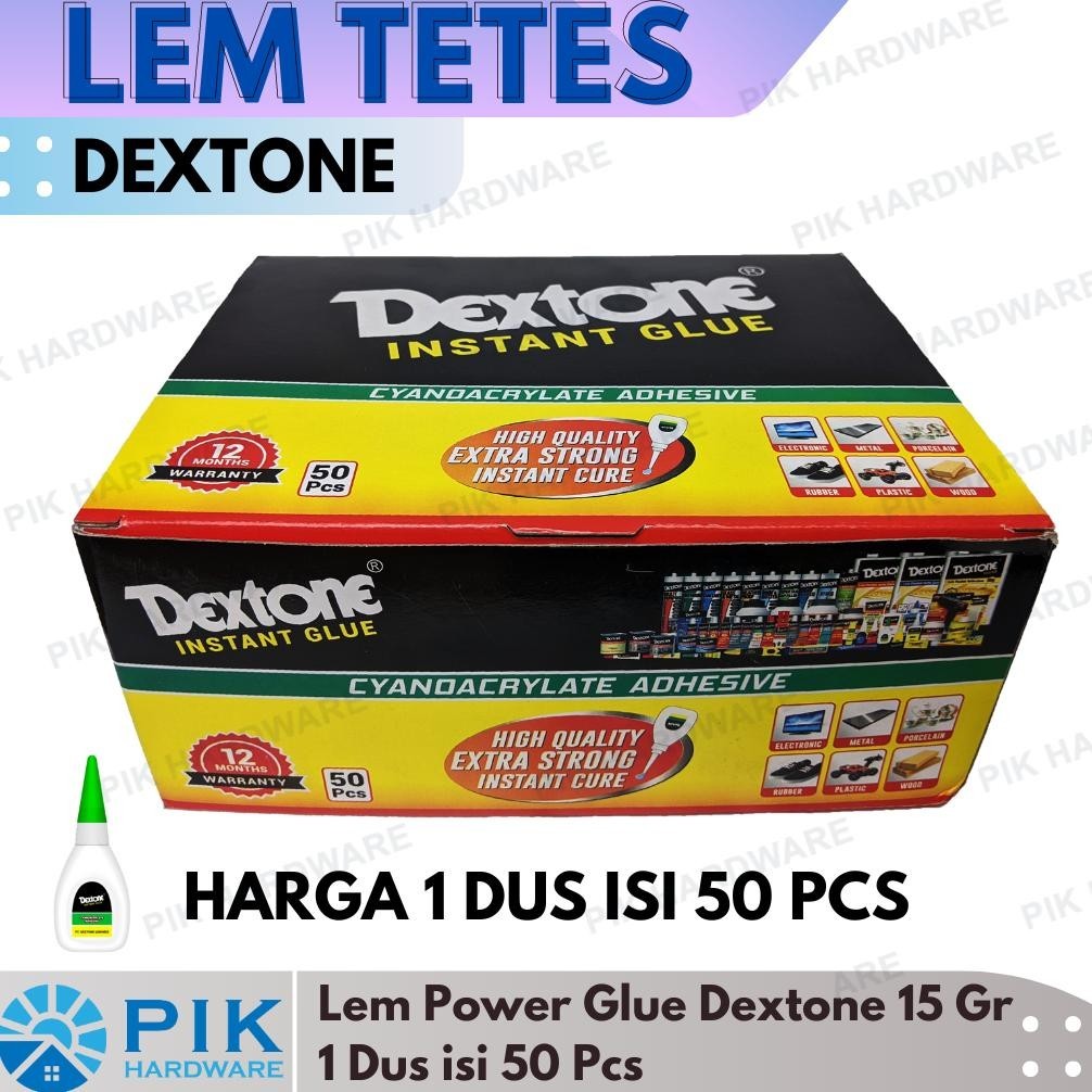 

He13 50 PCS LEM KOREA - LEM TETES DEXTONE 15gr SERBAGUNA | LEM SETAN INSTANT | POWER GLUE SUPER REKAT KUAT Murah