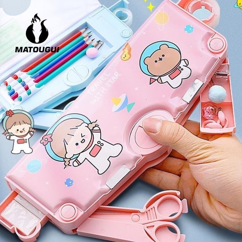 

BYP-27 MATOUGUI - Kotak Pensil/Tempat Pensil Bahan Plastik Multifungsi Untuk/Multifungsi Kotak Penyimpanan Alat Tulis /Kartun Lucu Tempat Pensil/Tempat Pensil Astronot Untuk Motif Unicorn Hemat