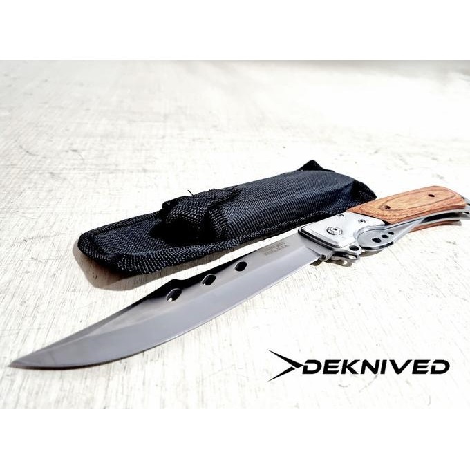Pisau Lipat Survival Outdoor Besar Usa Stainless Steel " Deknived "