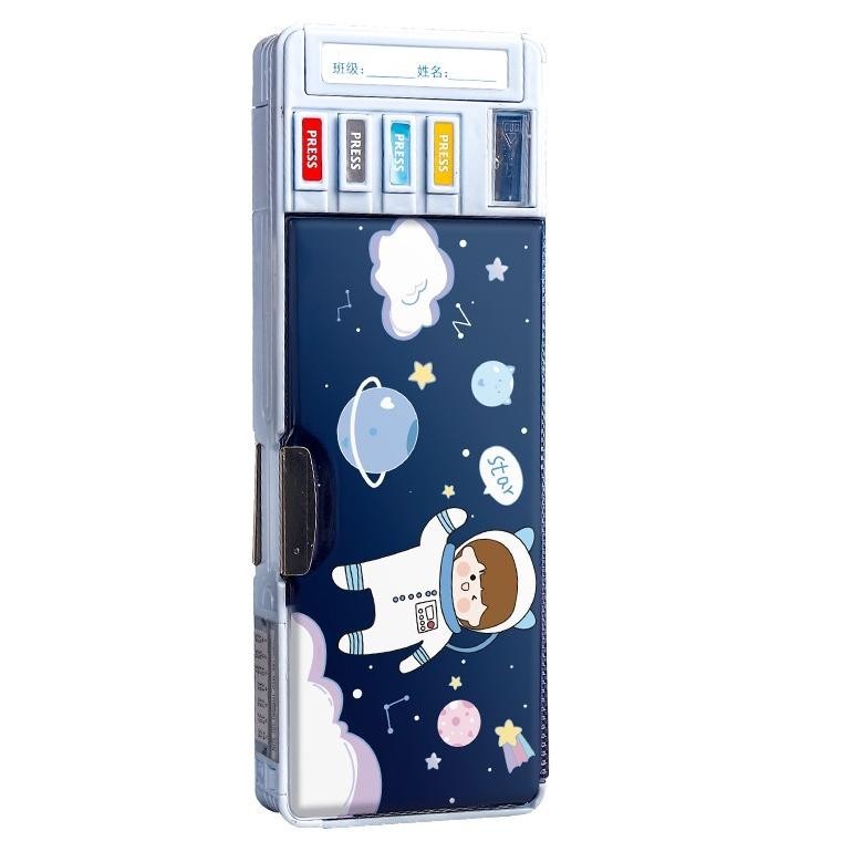 

fg-87 PuluzKotak Pensil Multifungsi Motif Unicorn / Dinosaurus / Astronot Untuk Anak Lengkap Peruncing Gunting Isolasi Penghapus Penggaris Termurah