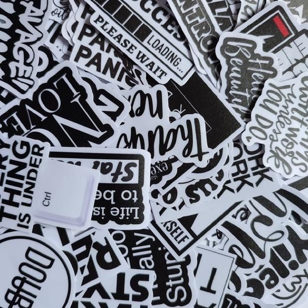 

Stiker Satuan Quotes Motivasi Monochrome PART 2 Black White Waterproof Sticker Ecer Lucu Aesthetic Hiasan Laptop Botol Tumbler Case Hp DIY Stiker Laptop Notebook Part 2