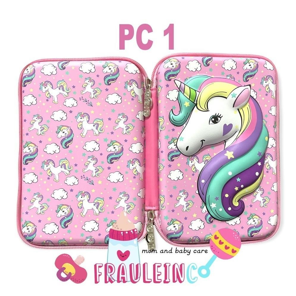 

JH85 *FRAULEINCO* GROSIR Pencil Case / kotak pensil EMBOSS 6D Unicorn, Lol, Frozen, Batman, Spiderman Hemat