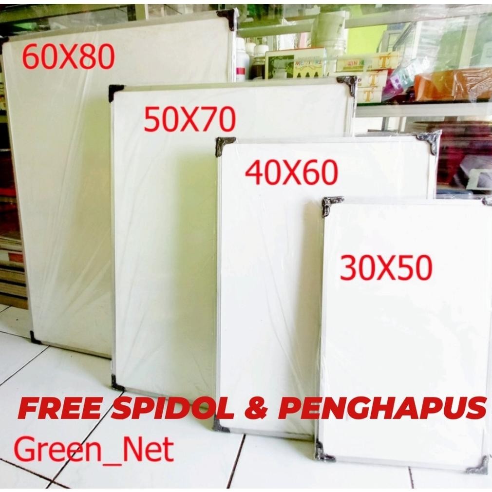 

Papan Tulis Spidol dan Kapur Whiteboard / Blackboard Ukuran 40X60 (FREE SPIDOL DAN PENGHAPUS)