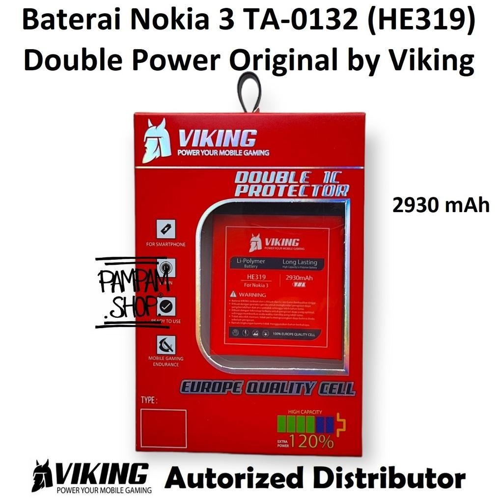 (PROMO) Baterai VIKING Double Power Original Nokia 3 HE330 TA-1032 Batre Batrai Battery Handphone HP
