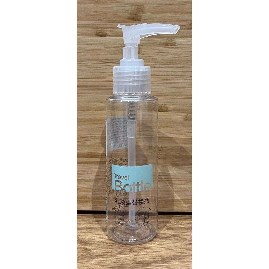 Botol Spray MINISO PET Clear Pump Bottle 100ml Botol Travel Botol Kosong