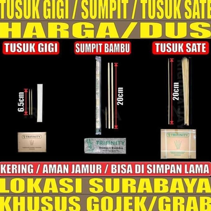 Sumpit Bambu Panda Trifinity Higienis Bersih Halus Import Ball SBY