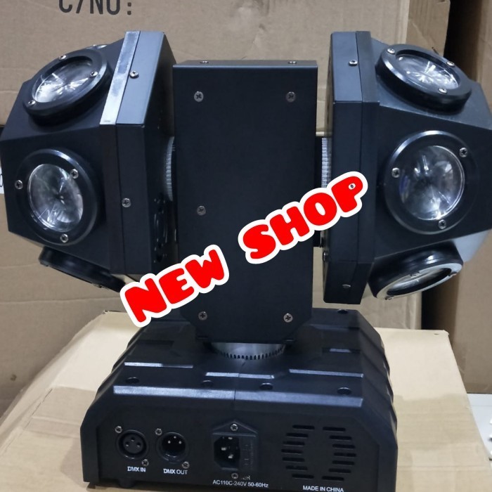 Moving Head Ball 2 Head 12 Led + Laser Rg Lampu