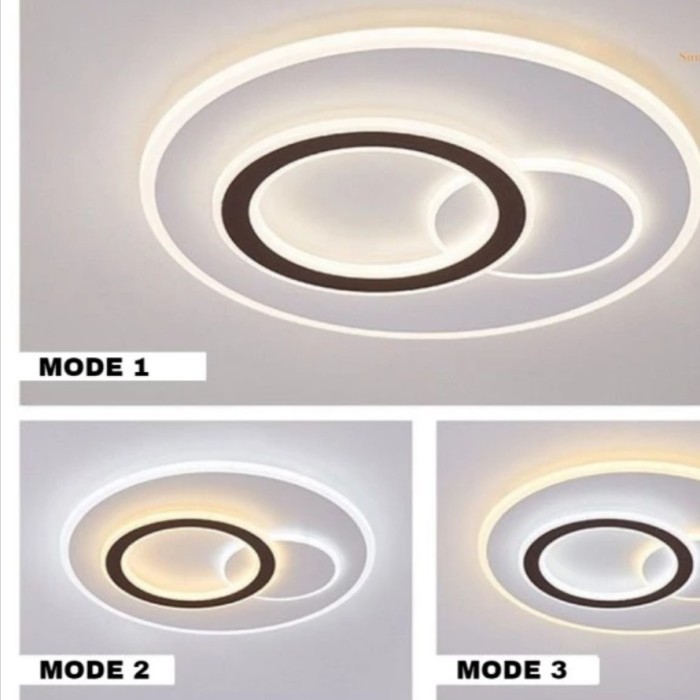 Lampu Hias Plafon Led 2 Lingkaran Mewah Elegan/ Lampu Hias Dekorasi Lampu