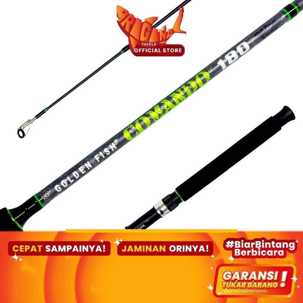 Joran Pancing Golden Fish Comando Fiber Solid NON JS 180cm 150cm 165cm 135cm 210cm 240cm 817lb