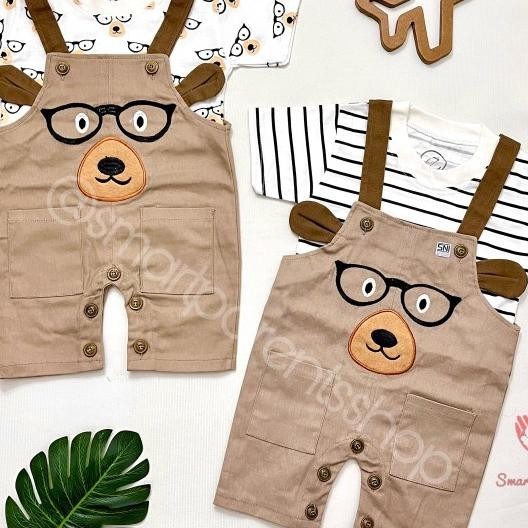 Setelan Baju Overall Anak Bayi Laki Laki Lucu Baby Newborn Cool Bear