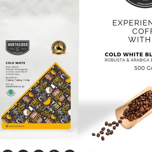 

Northsider Kopi Arabika Robusta Cold White Blend Kopi Susu 500G