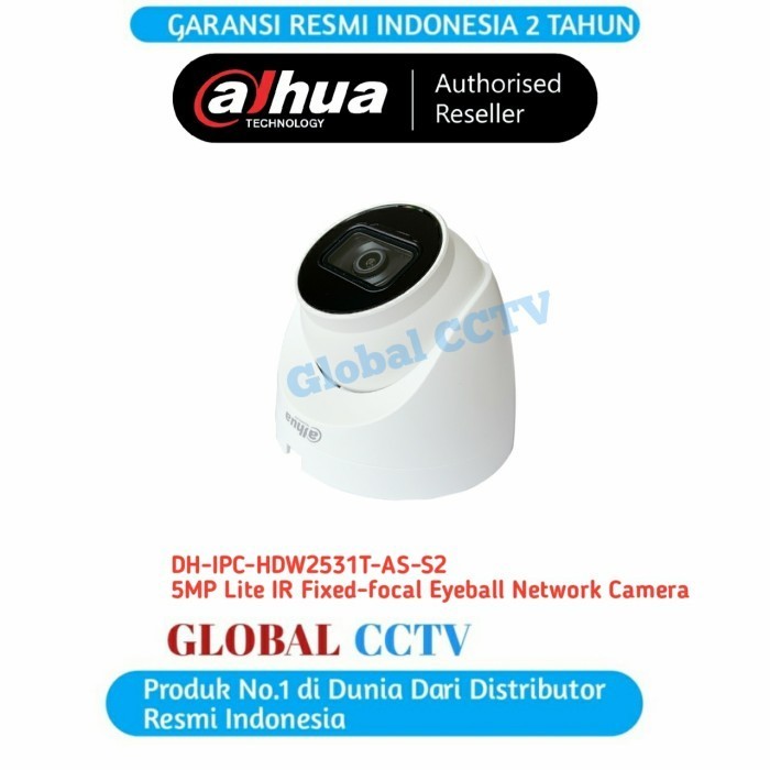 Ip Camera Dahua 5Mp Ipc-Hdw2531T-As-S4 Ip Camera Indoor Dahua Original