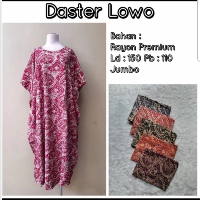 Miliki Segera Daster Batik Pekalongan Risna Jumbo 7L/8L Ld150 Lowo Kaftan Kalong B4