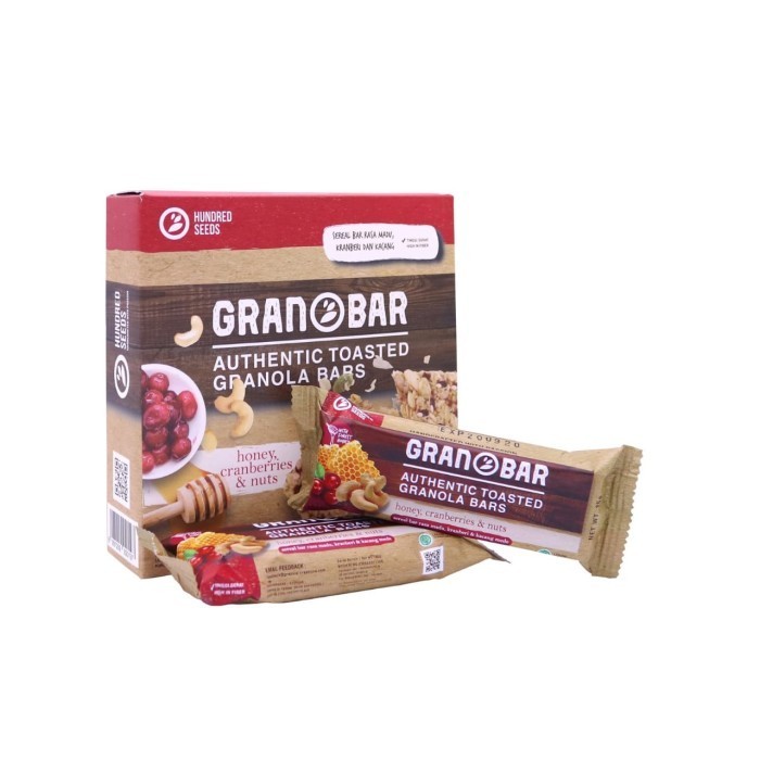 

Granobar Hundred Seeds Granola Bar Honey, Cranberries & Nuts Box 175gr K02