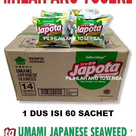 

Japota Keripik Kentang Rumput Laut / Seaweed Renceng - (Harga 1 Dus)