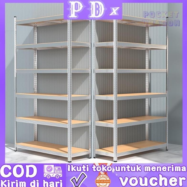 Rak 5 susun Rak 6 susun serbaguna Rak susun besi Rak serbaguna Berlaku untuk lemari/Rak buku/Lemari 