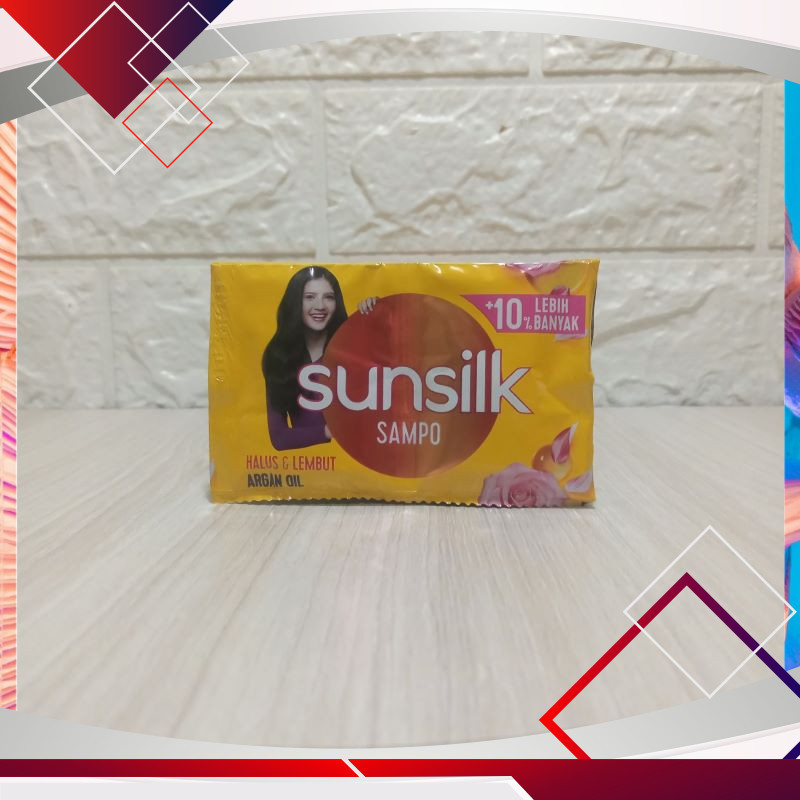 Sunsilk Shampoo Halus & Lembut Argan Oil 9ml .