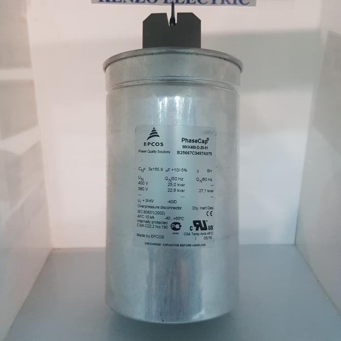 Kapasitor 25 Kvar 400V Phasecap Mkk400-D-25-01 Epcos