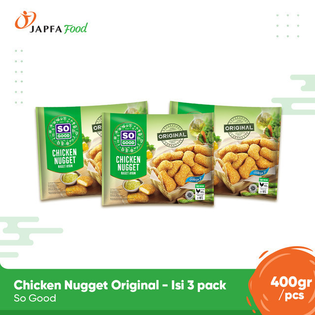 

So Good Chicken Nugget / Naget Ayam Original 400gr - Isi 3 pack