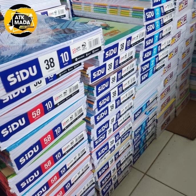 

BUKU TULIS SIDU SINAR DUNIA 38 LEMBAR 1 PAK =10 BUKU SIDU ISI 38